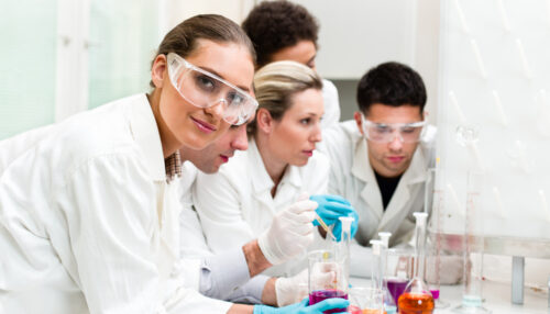 Team of scientists in a laboratory